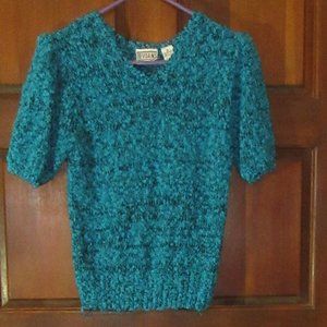 Short Sleeve Knit Sweter Medium EVIAN LTD.